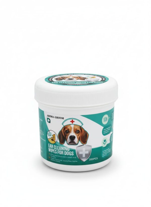 Aroma Groom Gentle Ear Cleaning Wipes for Dogs (200 Pcs)