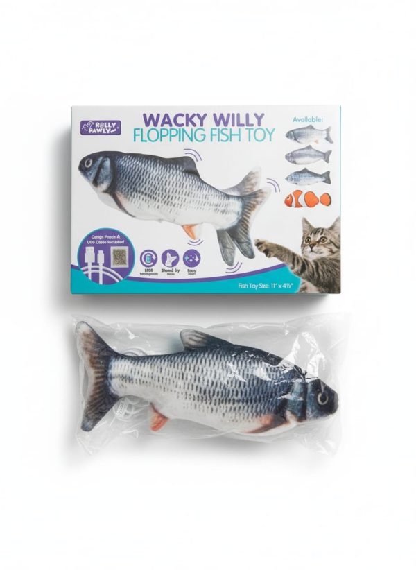 Wacky Willy Flopping Fish Toy for Cats