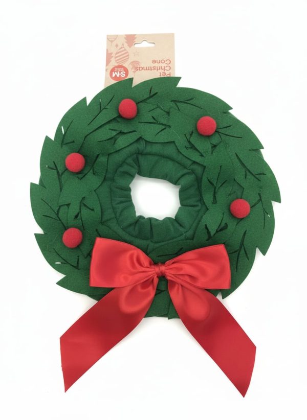 Christmas Wreath Pet Collar Cover